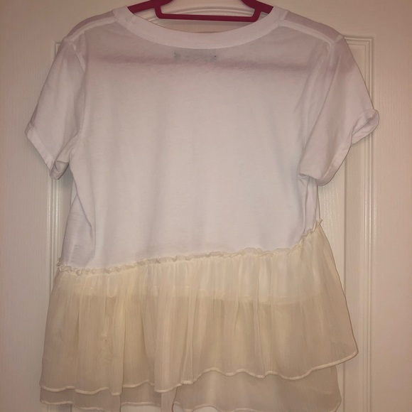 NWOT t-shirt with tule at bottom! - Picture 2 of 4